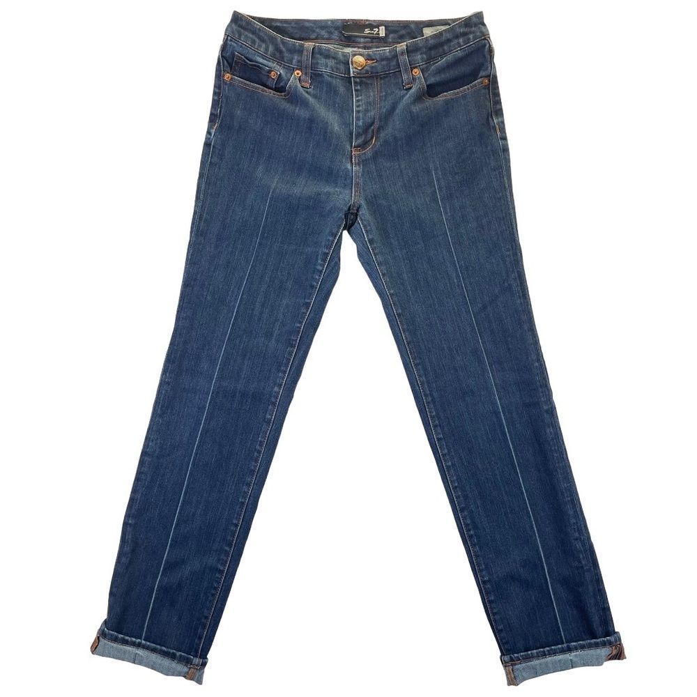 SEVEN7 Studio Straight Leg Dark Denim Jeans Women’s Size 8